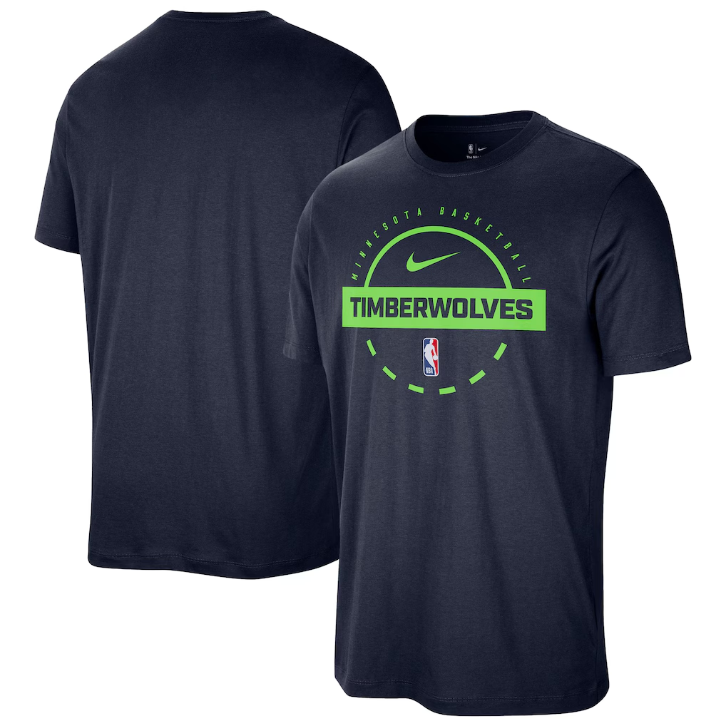 Men's Minnesota Timberwolves Navy Practice T-Shirt